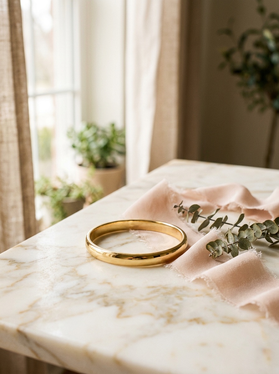 Gold bracelet lifestyle shot